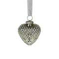 Decoratie hart zilver 8cm