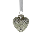 Decoratie hart zilver 8cm