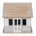 Eierkastje Huis 20x14x18 cm Grijs Bruin Hout Eierhouder
