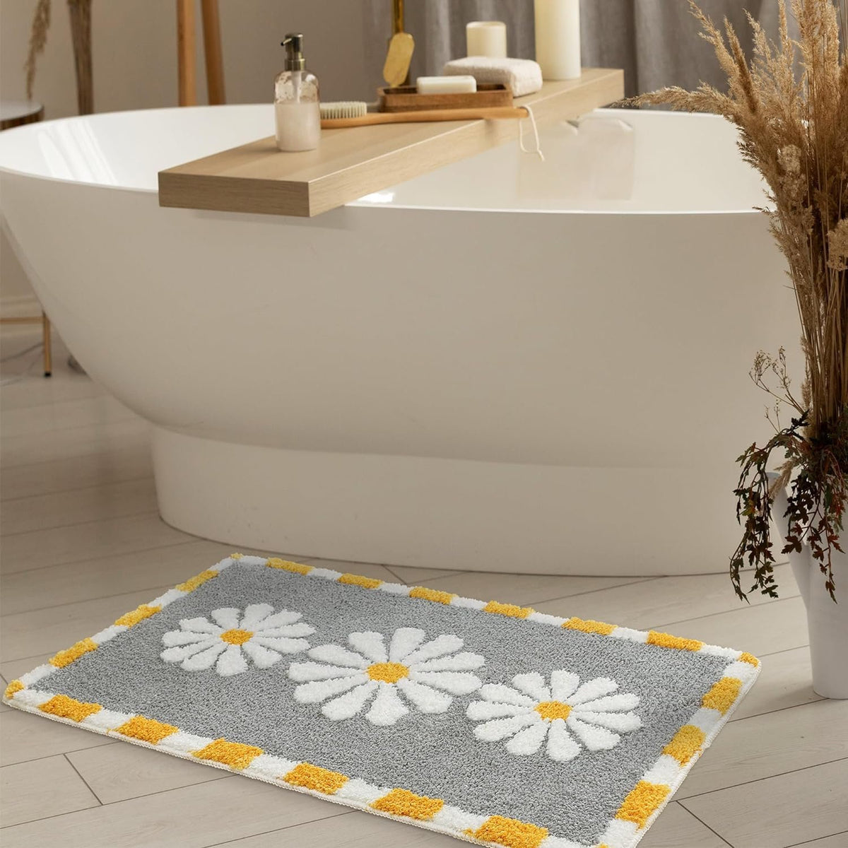 Blossom Superzachte antislipmicrovezelmat 2000 GSM (40x60 cm), 1 verpakking | Superabsorberende badkeukendeur vloermat