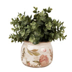 Bloempot Ø 12x10 cm Beige Roze Keramiek Bloemen Bloempot Binnen