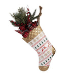 Kersthanger Kerstsok 25x6x62 cm Wit Metaal