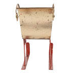 Decoratie Beeld Slee 37x15x28 cm Wit Metaal