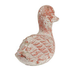 Decoratie Beeld Eend 15x8x12 cm Grijs Rood Steen