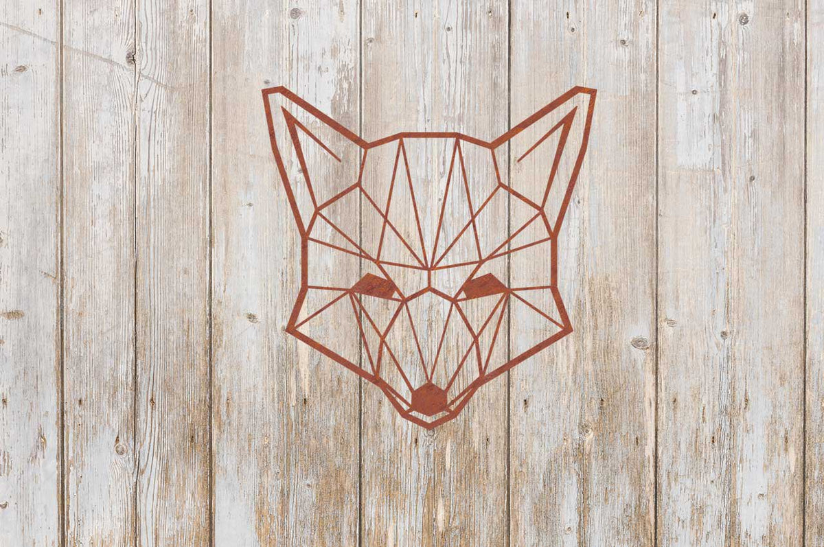 Wanddecoratie Vos/ Fox Roestmetaal 141608, 38,8x37,6cm