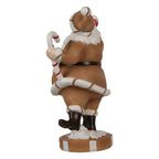 Kerstdecoratie Beeld Kerstman 20 cm Bruin Wit Polyresin