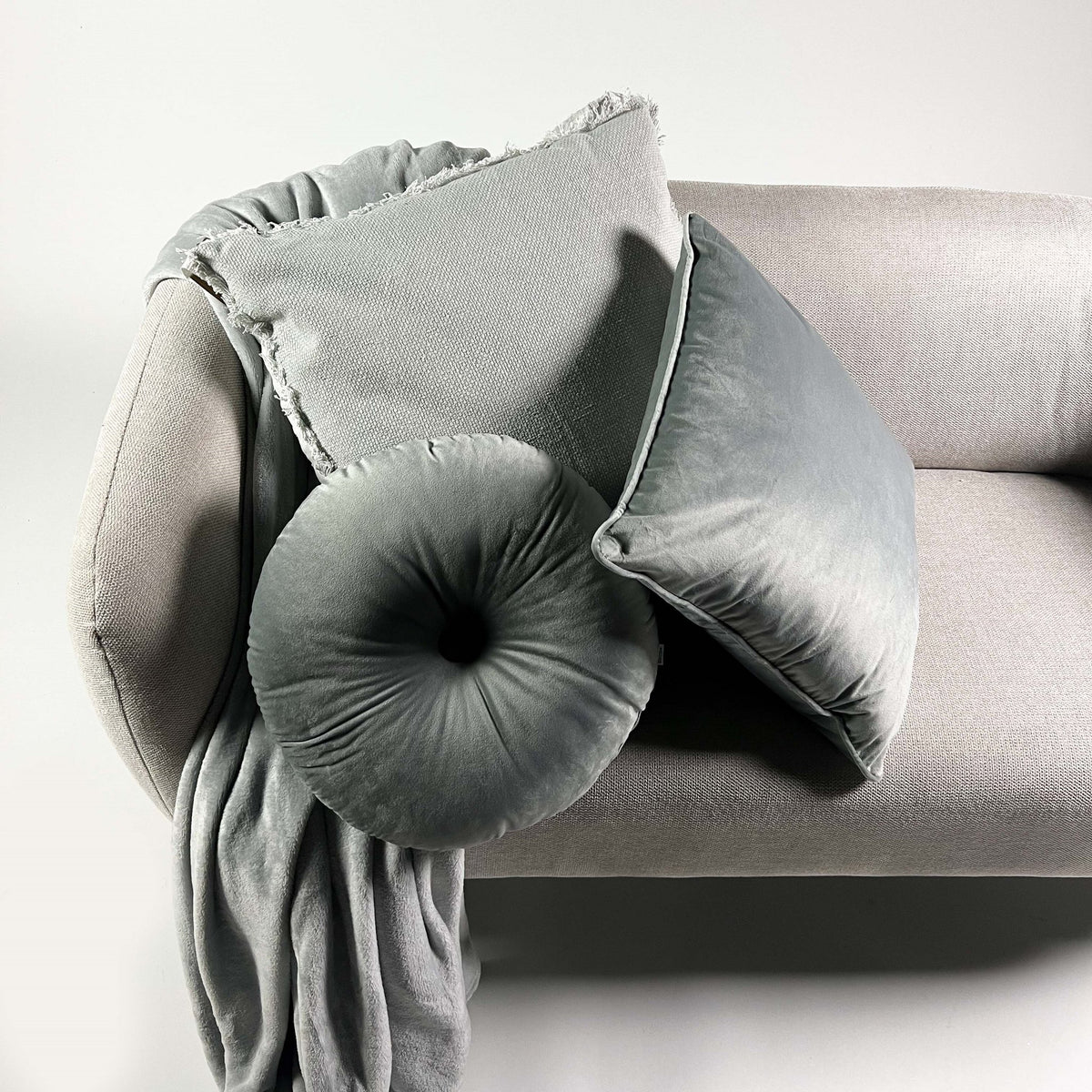 Nederlands decor Finn - Cushion 45x45 cm Micro Chip - Gray