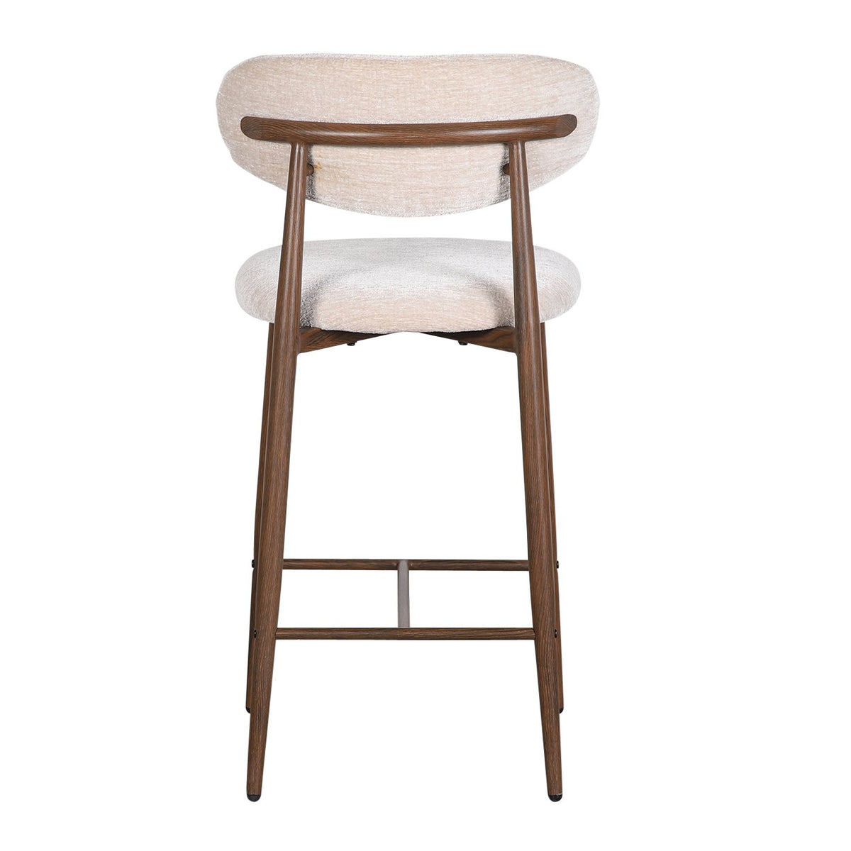 Japandi keukenbar stoel tan (set van 2)