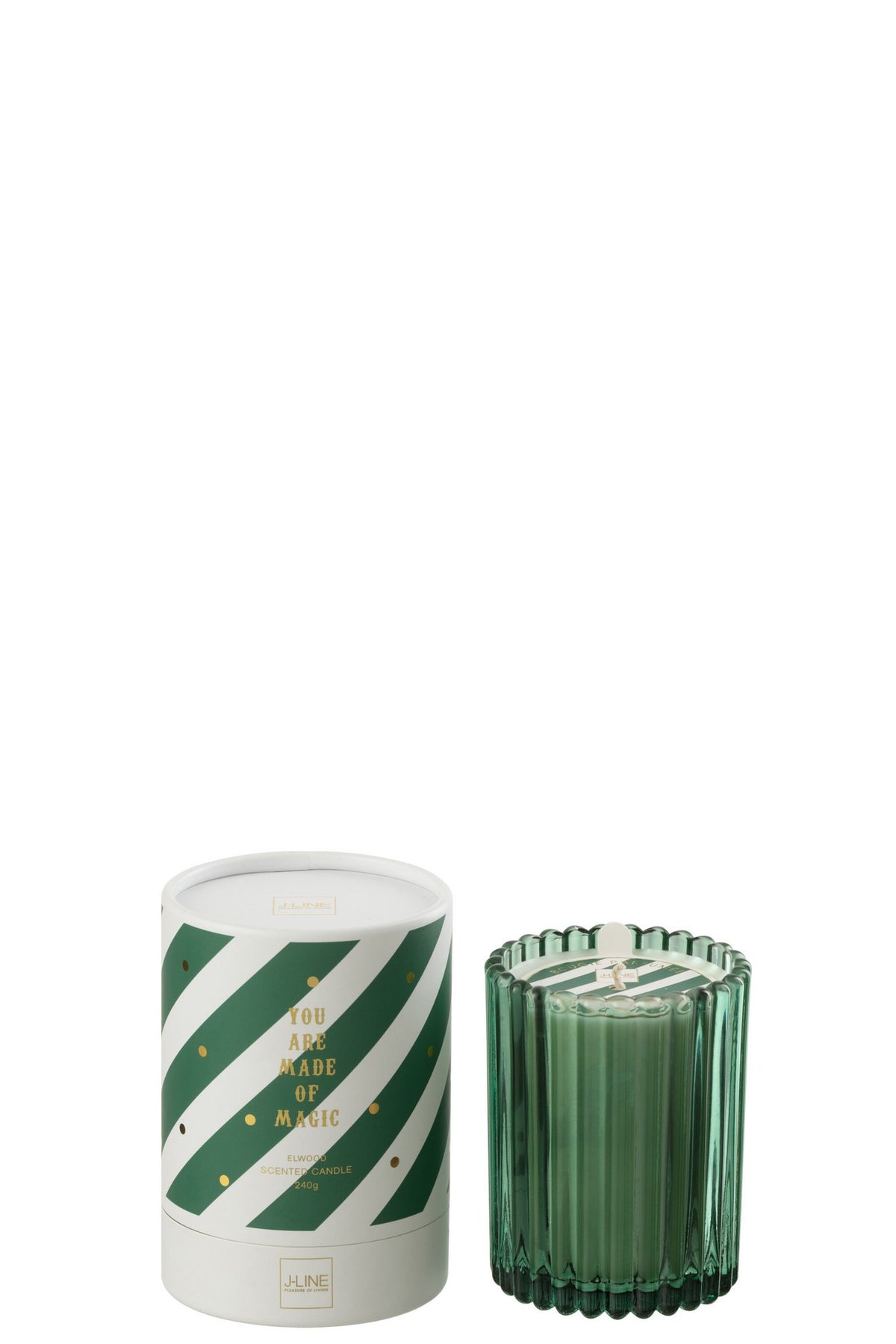 J-Line geurkaars Magic wit/goud - 38U