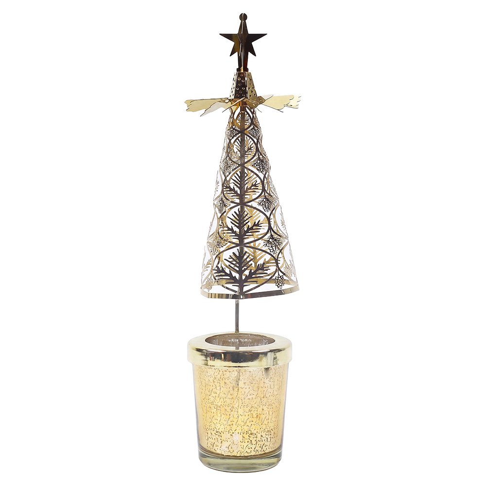 Waxinelichthouder Goudkleurig Glas