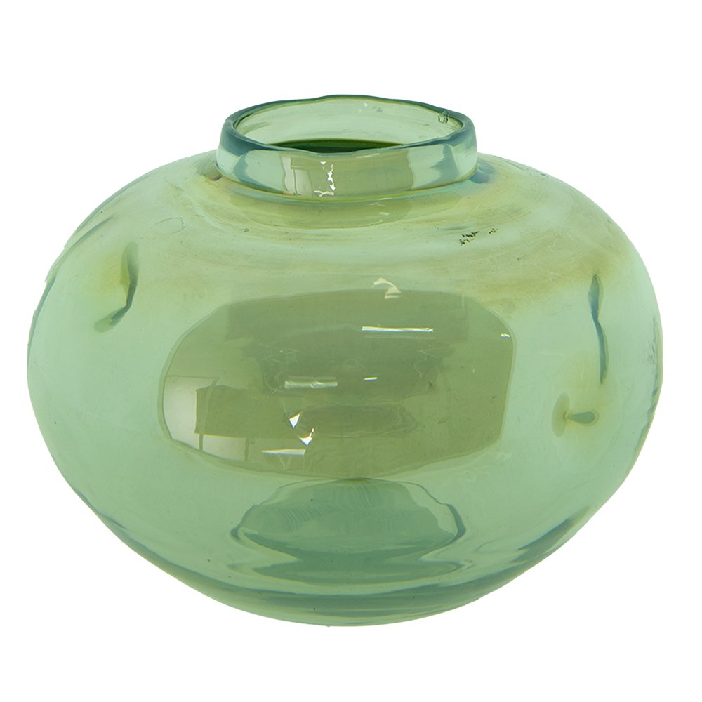 Vaas Ø 15x11 cm Groen Glas Glazen Vaas