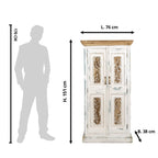 Wandkast Wit Bruin, Hout 76x38x151 cm