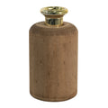 Vaas Ø 9x17 cm Bruin Hout Decoratie Vaas