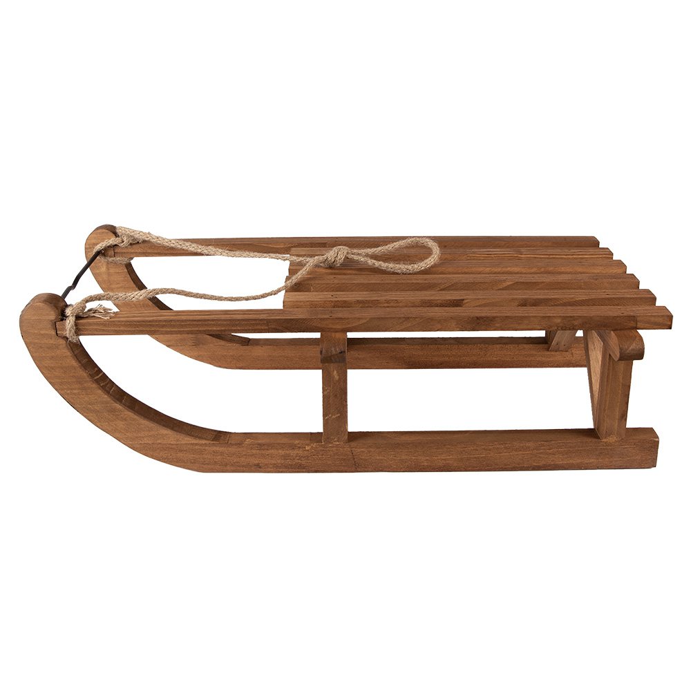 Decoratie Slee 62x31x20 cm Bruin Hout