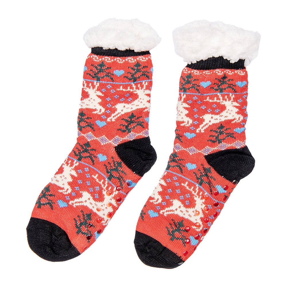 Kerstsokken set van 12 one size Meerkleurig Synthetisch Hert
