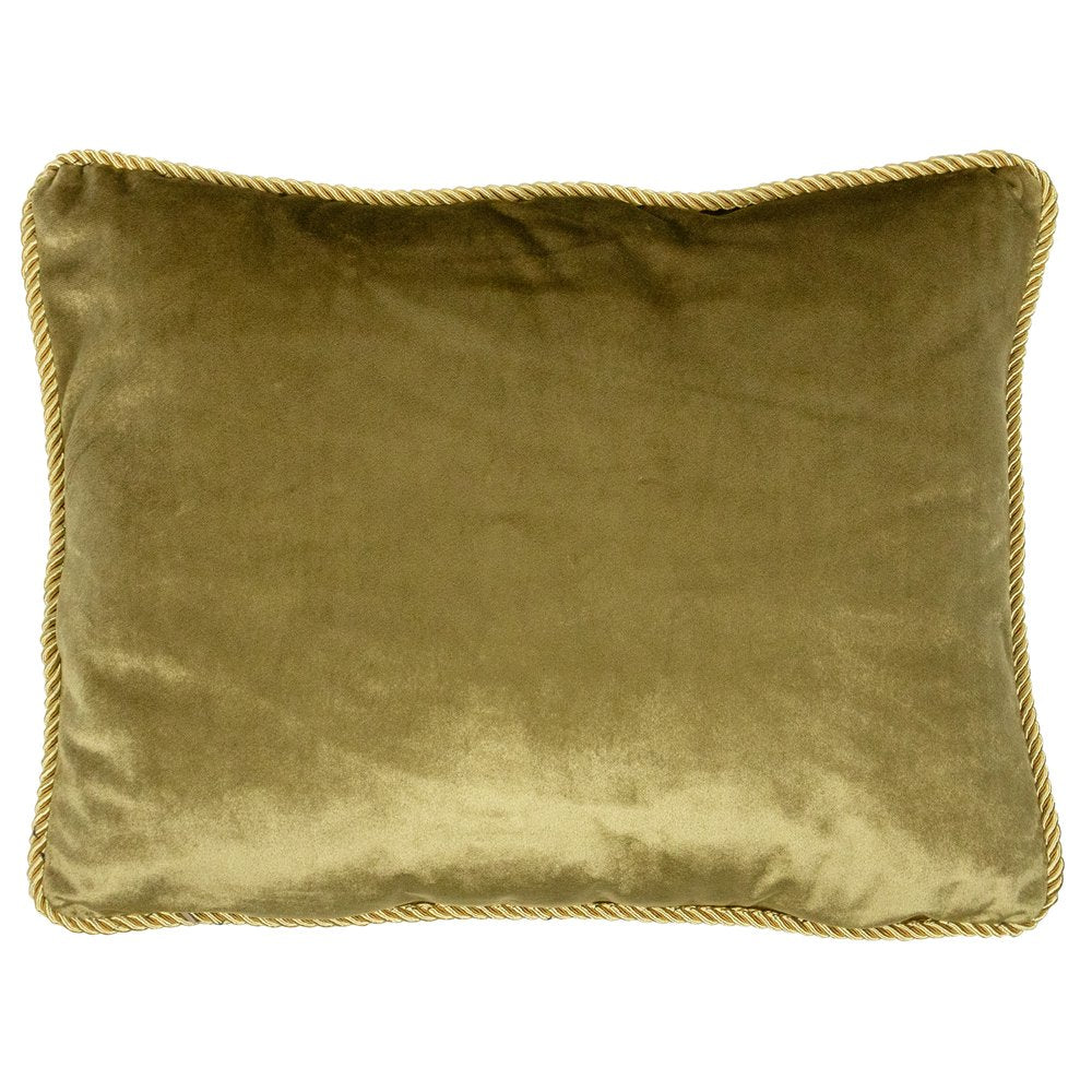 Half kussen fluweel goud 35x45cm