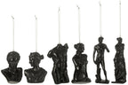 J-Line hangers romeinse beelden - polyresin - zwart - doos van 6