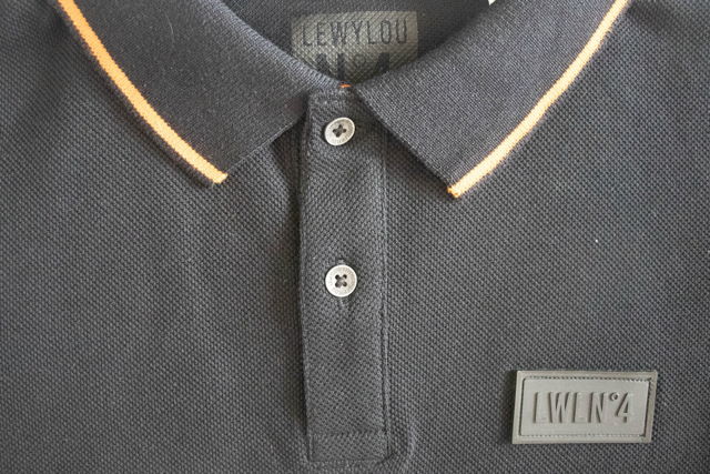 LewyLou NO4 Polo zwart met oranje