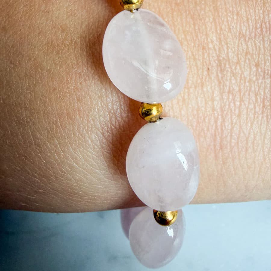 Louiz Rozenkwarts armband