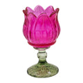 Waxinelichthouder Roze Glas