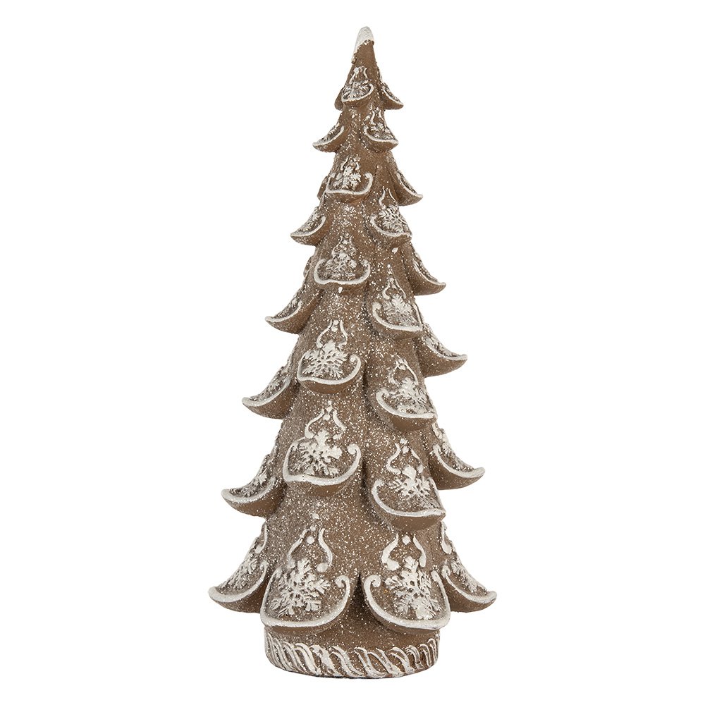 Decoratie Kerstboom 19x19x40 cm Bruin Kunststof