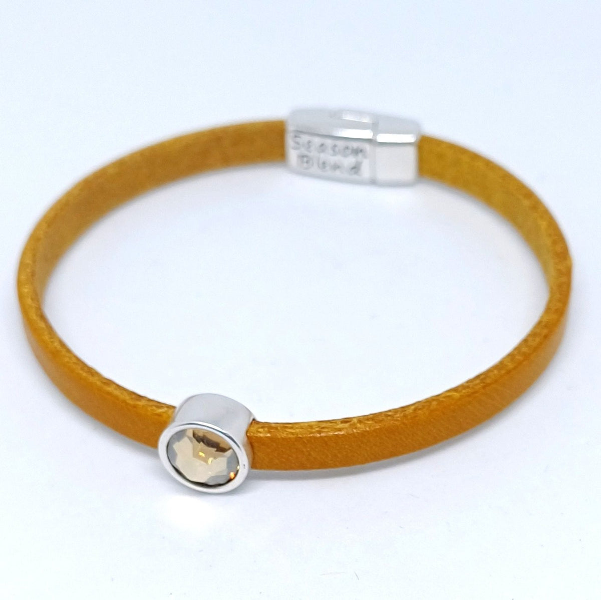 Timeless leren armband antiek verzilverd kleurrijk