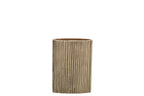 J-Line Geribbelde vaas - aluminium - goud - small