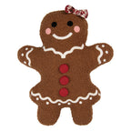 Sierkussen Gingerbread man 35x5x44 cm Bruin Polyester