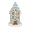 Gingerbread house 20 cm Blauw Polyresin Peperkoekhuisje