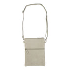 Crossbody tas verticaal geweven sand 23x17cm (bos taurus taurus)