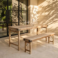 Limewash inklapbare markttafel/eettafel - 172x60x76 cm