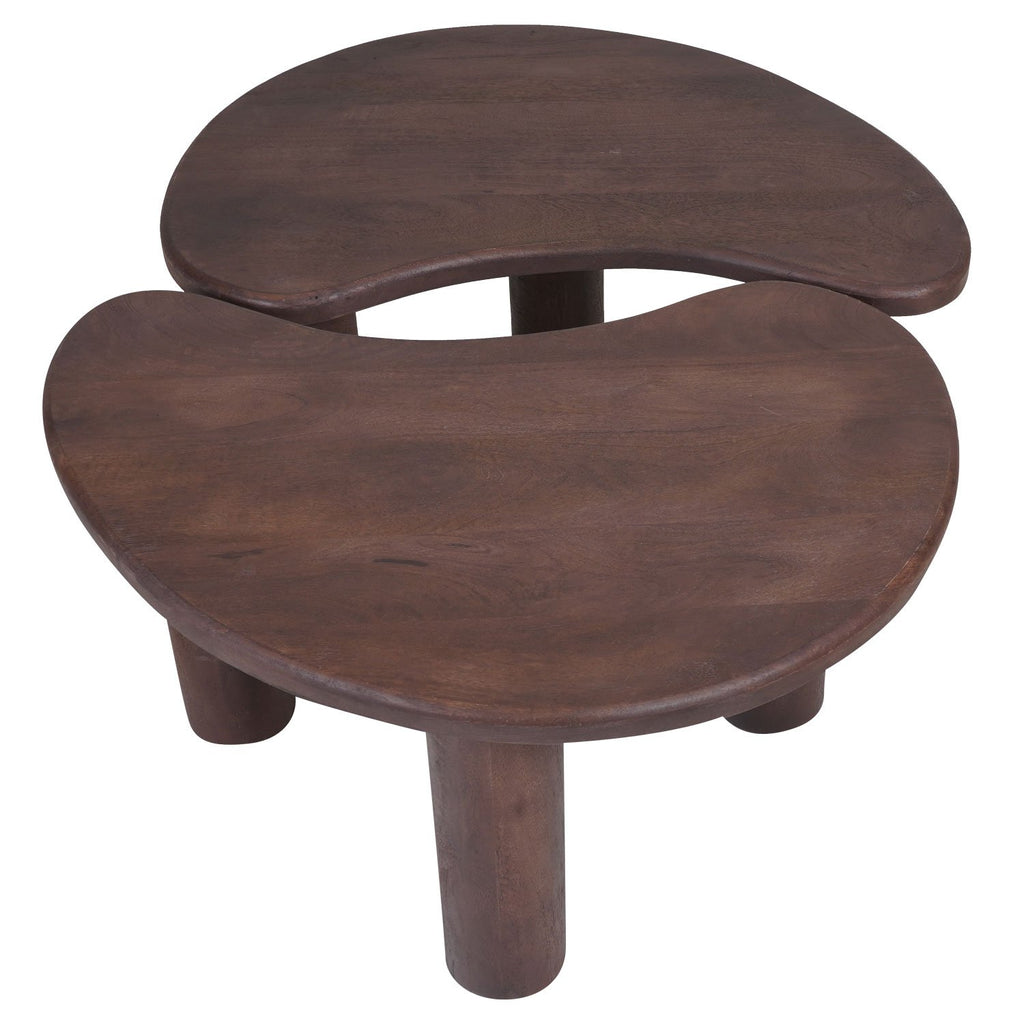 Salontafel Lina - Espresso Mangohout - Set van 2