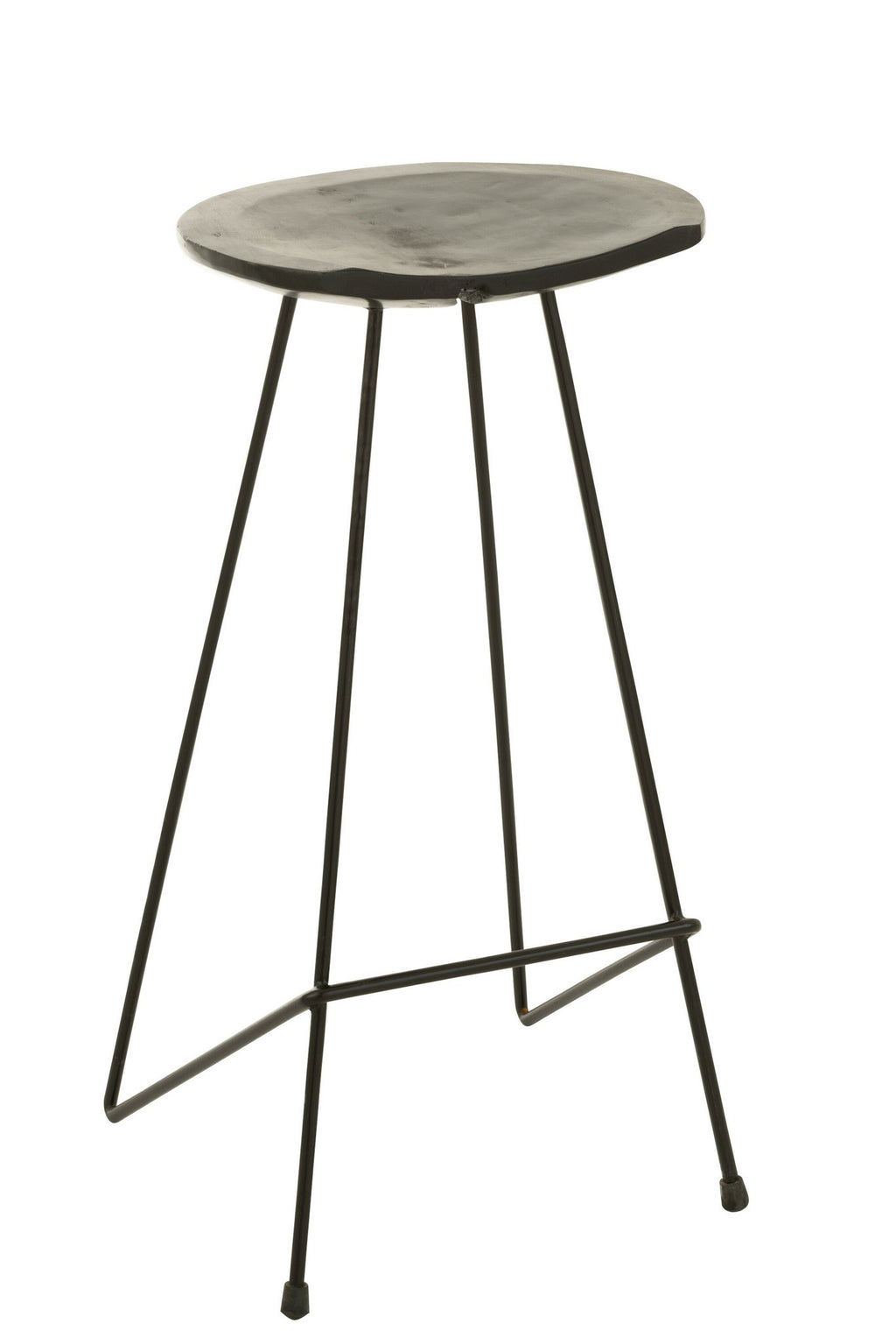 J-Line Barstoel Teak Hout/Ijzer Zwart