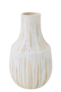 J-Line vaas - keramiek - lichtbeige/wit - S