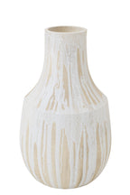 J-Line vaas - keramiek - lichtbeige/wit - S