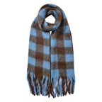 Wintersjaal Dames 39x200 cm Blauw Synthetisch