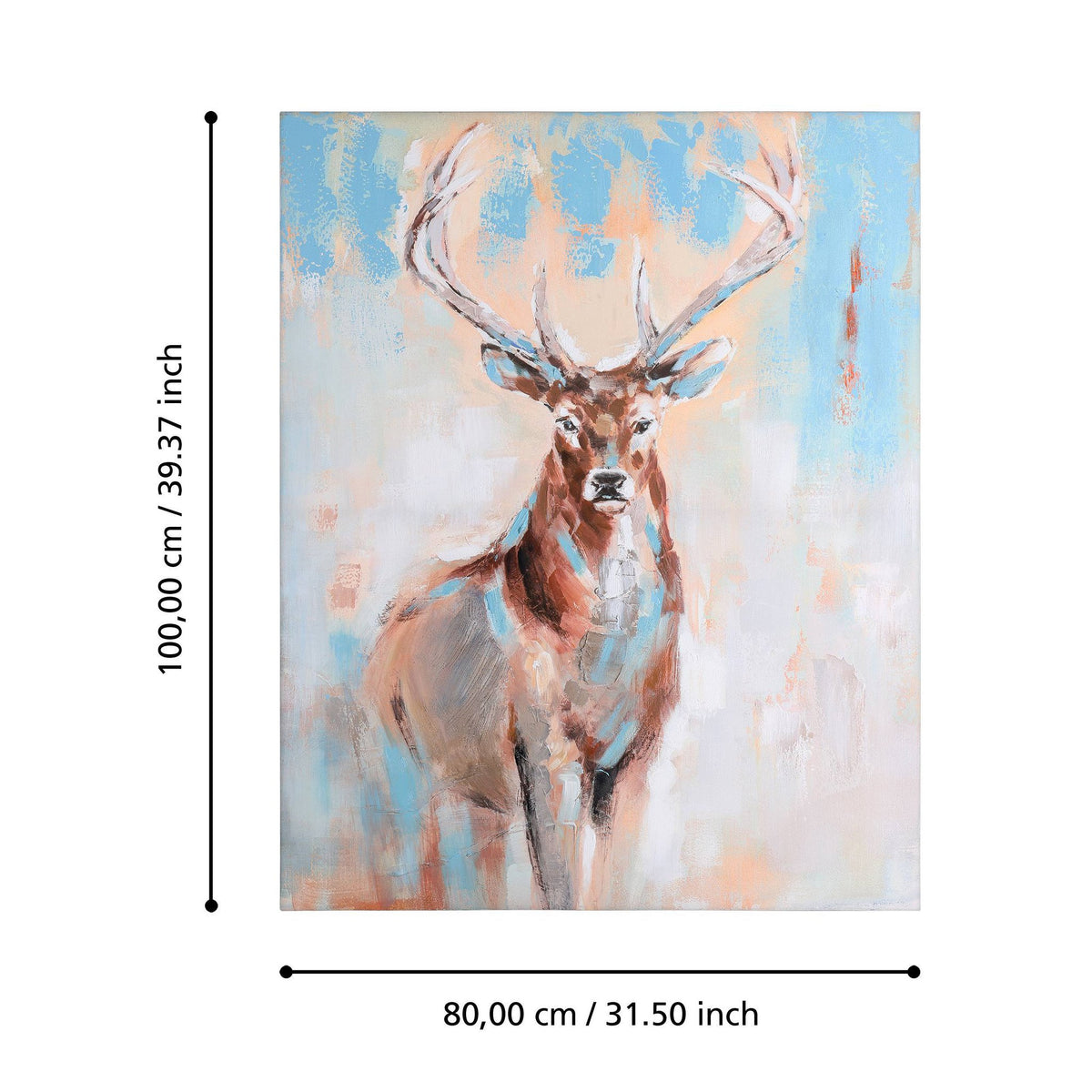 Schilderij Irodo Blauw 80x100 cm