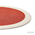 Eetplacemats – Katoenen geribbeld hittebestendig – 32 cm ronde set van 4