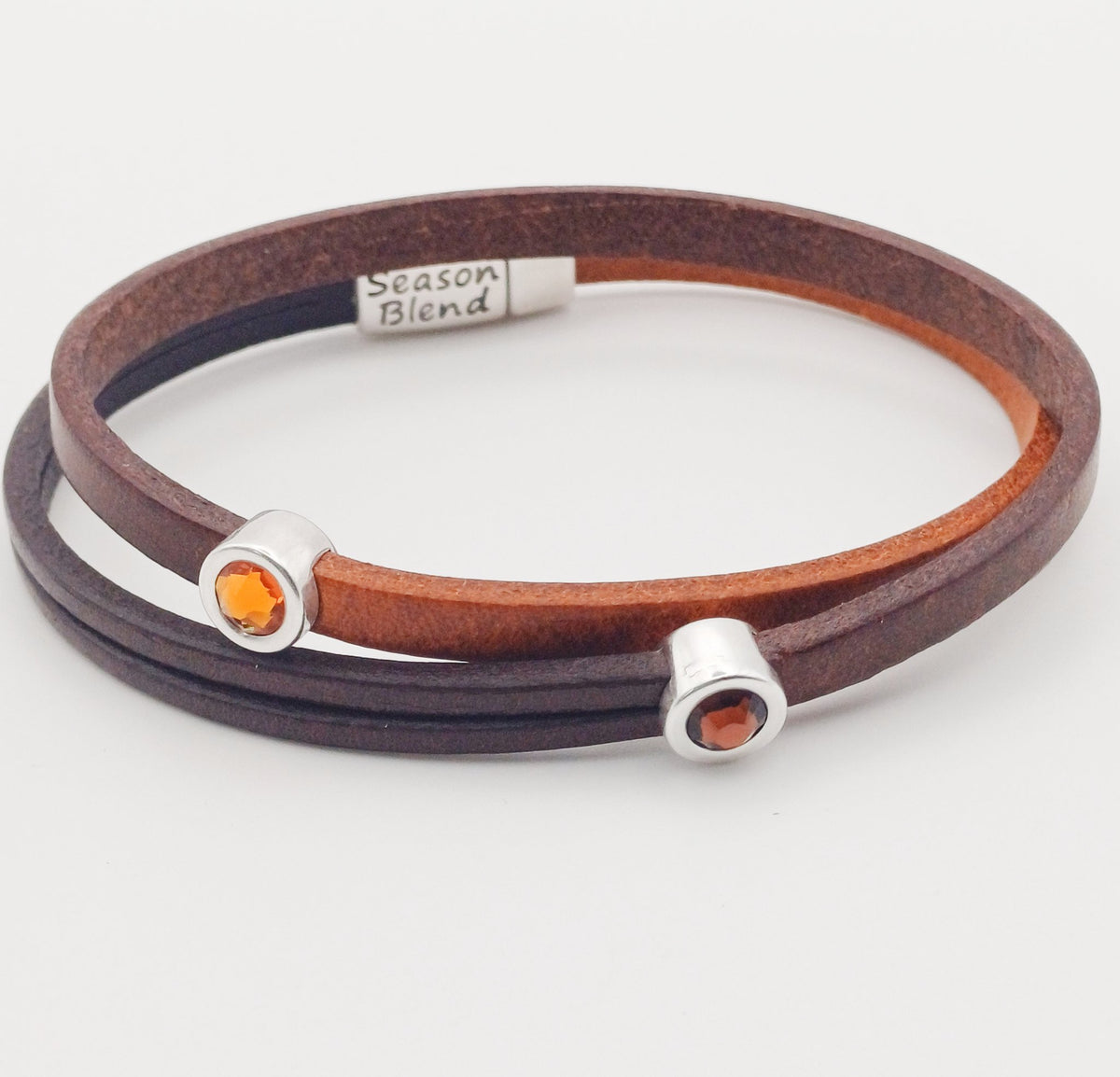 Shorty Trio dubbele leren armband