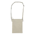 Crossbody tas verticaal geweven sand 23x17cm (bos taurus taurus)