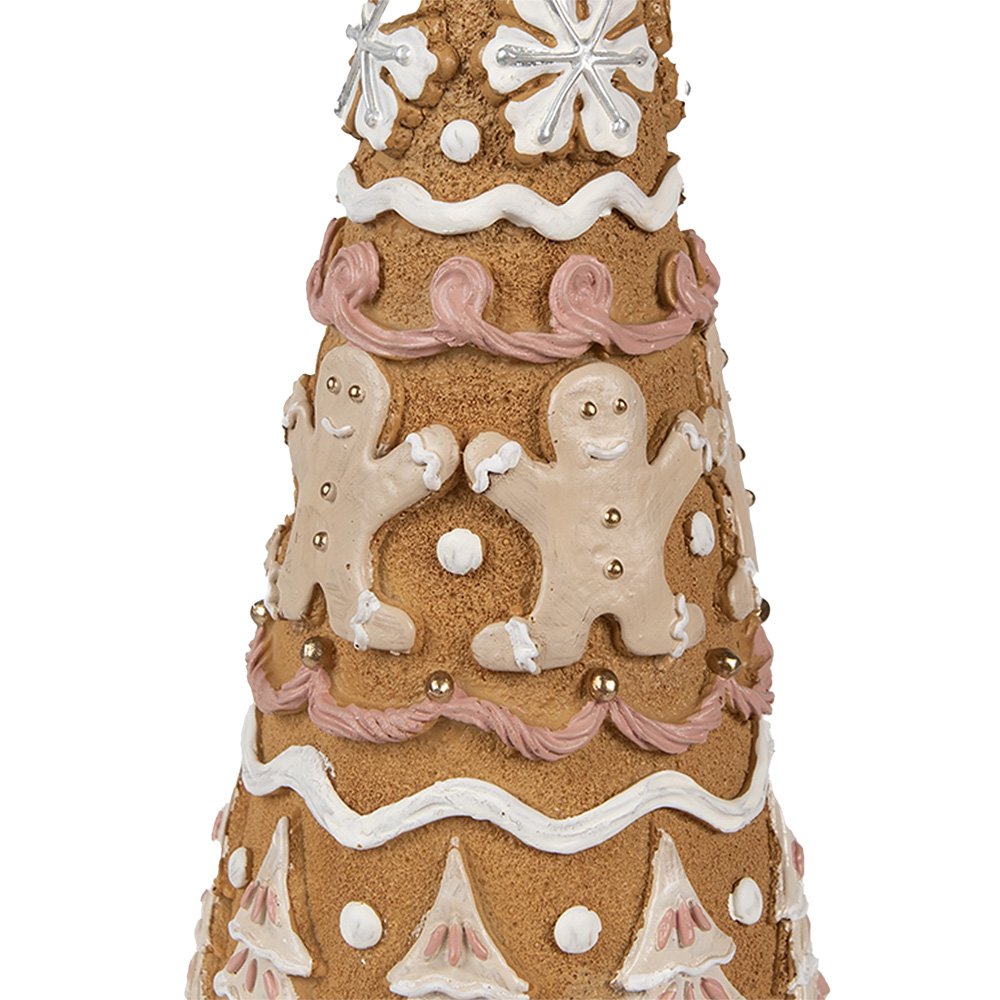 Kerstdecoratie Kerstboom Ø 14x37 cm Bruin Polyresin