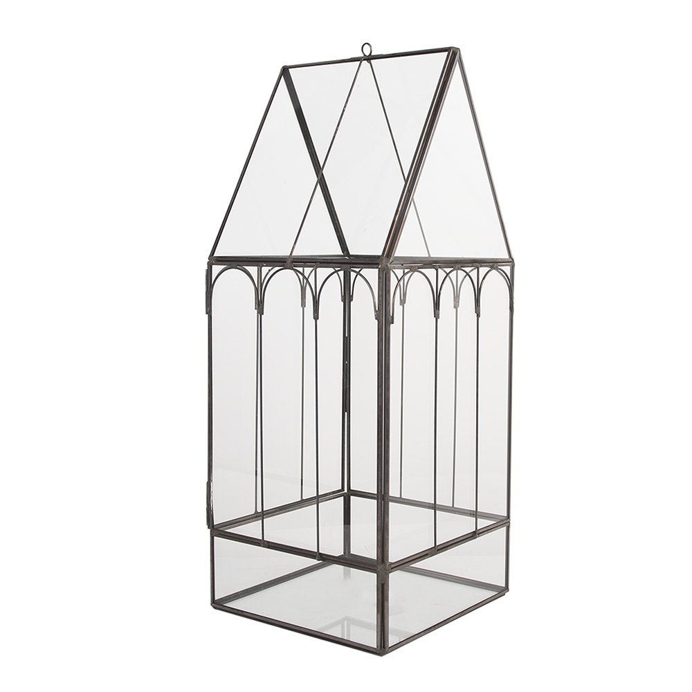 Decoratie KweekKastje 15x15x38 cm transparant metaal