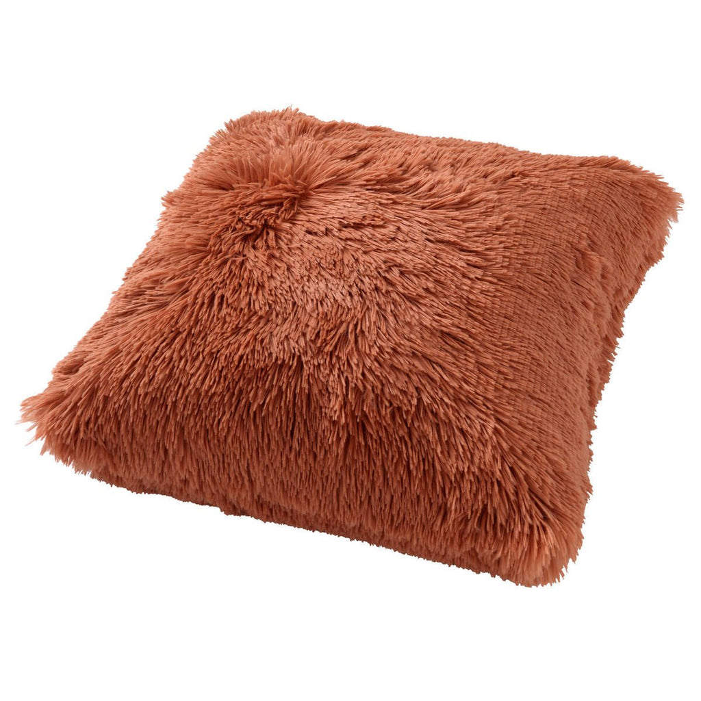 Nederlands Decor Fluffy - Decoratief kussen 60x60 cm - Super Soft - XL Cushion - Geduted Clay - Pink