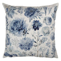 Sierkussen 45x45 cm Wit Polyester Bloemen Kussenhoes met Kussenvulling