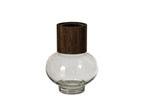 J-Line Vaas Jim - glas - donkerbruin/transparant - small