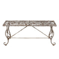 TuinBank 105x35x44 cm Wit Bruin Metaal