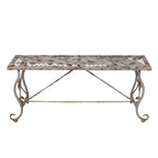 TuinBank 105x35x44 cm Wit Bruin Metaal