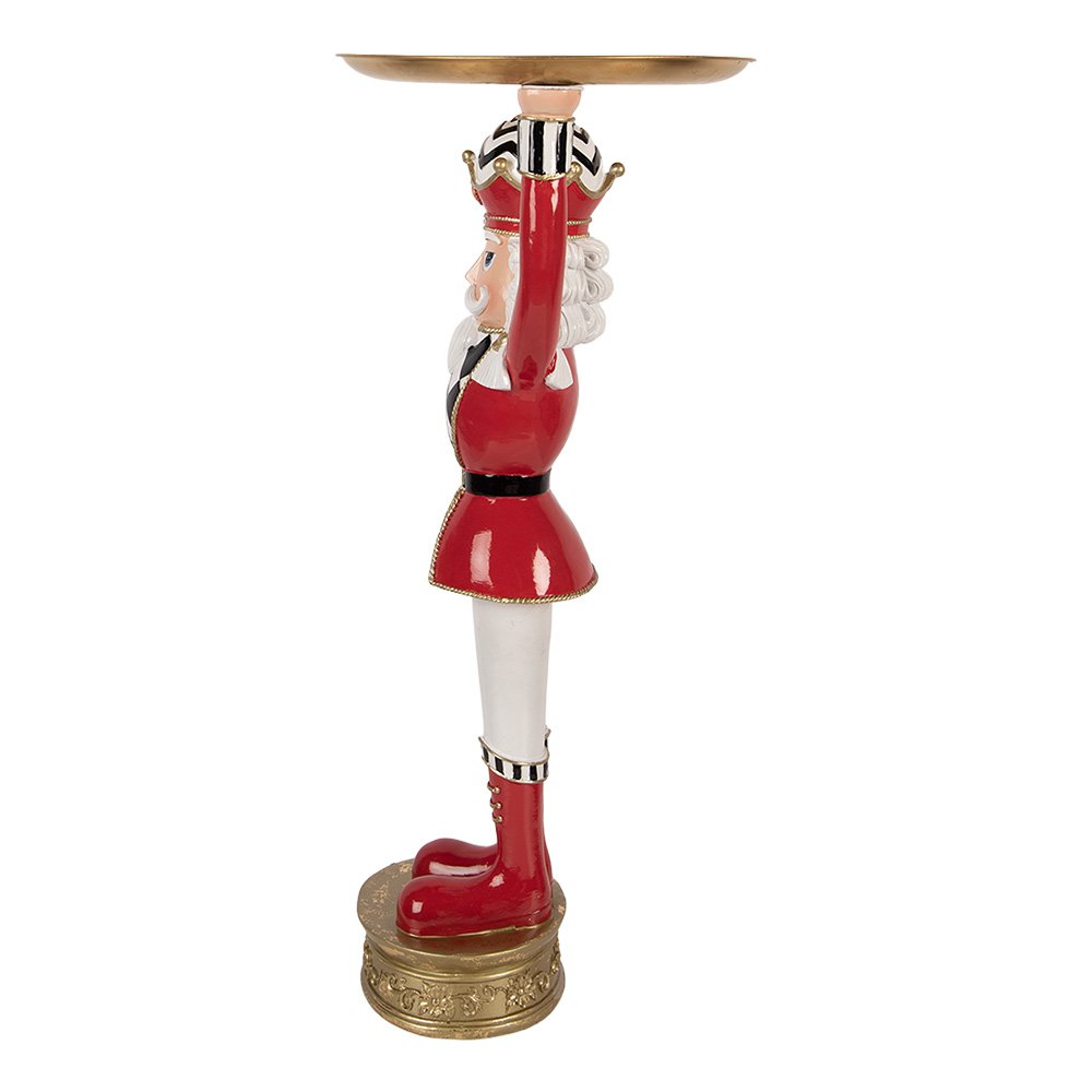 Kerstdecoratie Beeld Notenkraker 30x30x65 cm Rood Kunststof