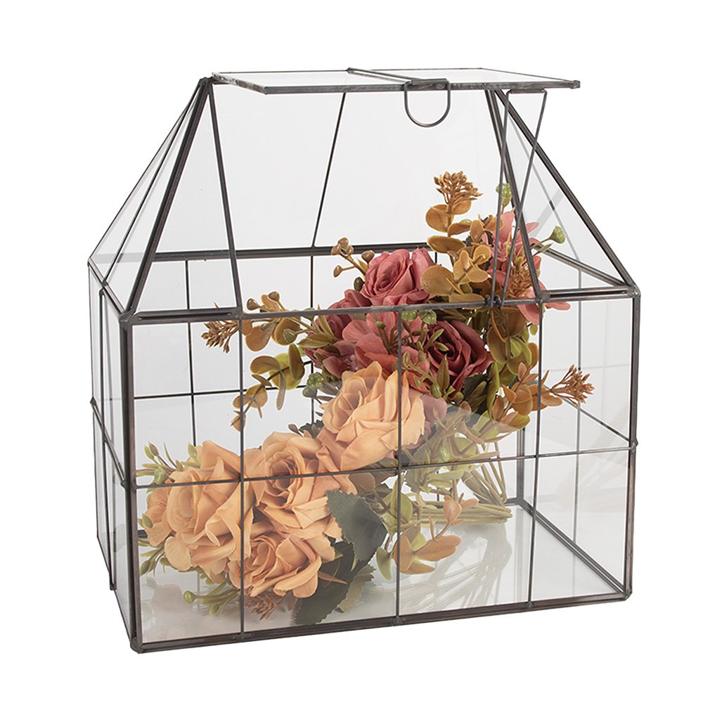 Decoratie KweekKastje 25x16x26 cm transparant metaal