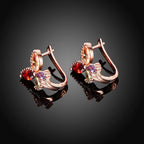 Vliegende vlinderoorbellen – mode-sieraden – 18K roségoud verguld – Zwitserse AAA-zirkonen